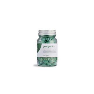 Georganics, tabletki do płukania jamy ustnej, DRZEWO HERBACIANE, odpowiednie dla dzieci, naturalne, 180 tabletek (1)