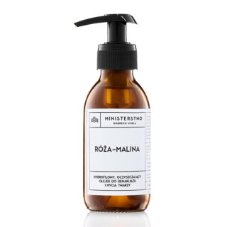 Ministerstwo Dobrego Mydła, RÓŻA-MALINA - hydrofilowy, oczyszczający olejek do demakijażu i mycia twarzy, 140 ml